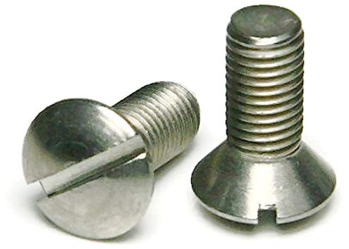 18-8 Stainless Steel Slotted Oval Head Machine Screws - 5/16-24 x 3/4 Qty 25