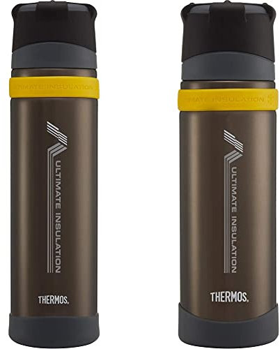 Thermos 104110 Ultimate Series Flask, Charcoal, 900 ml & 104105 Ultimate Series Flask, Charcoal, 500 ml