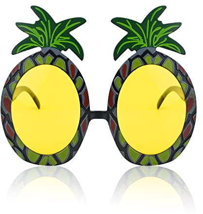 Gukasxi Hawaiianische Brille Lustige Partybrille Luau Party Sonnenbrille Neuheit Party Brille Hawaiian Partybrille Hawaii Tropische Sonnenbrille für Erwachsene Kinder Sommer Party Foto Requisiten