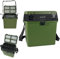 Crystals Fishing Tackle Box with Padded Seat & Straps, Fishing Lure Tackle Box, Fishing Tackle Storage Trays, Organizer Case Boxes Containers, for Vest Casting Fly Fishing - Green/Black (FB32)