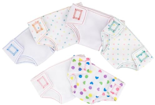 SAFIGLE 6 Stück Puppenwindeln Für 18-Zoll-Babypuppen-Wickeltasche: Amerikanische Puppenkleidung Babypuppenwindeln Babypuppenzubehör Wiederverwendbare Wickeltasche Mini-Babywindeln