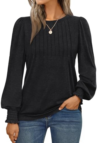 AUTOMET Long Sleeve Shirts Women fall fashion 2025 Business Casual Top Trendy Dressy Blouse Cute Work Holiday Thanksgiving New Year Eve Tee T Tshirts Lady Clothes Spring School Outfit Winter Clothing