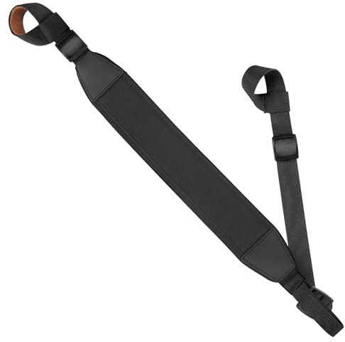EZshoot Two Point Sling, Non-swivels Sling with Neoprene Padded, Thumb Hole, Adjustable Length, Comfortable Sling Strap for Outdoors Black