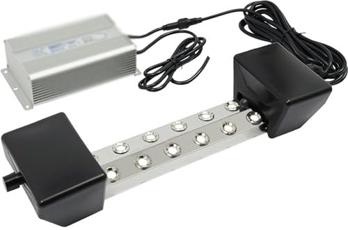 Fogger ultrasónico, generador de niebla de cabeza 8/10/12 con 2*boya, fuente de alimentación impermeable IP67, máquina generadora de niebla de acero inoxidable de 400W, atomizador de fuente(12 HEADS)