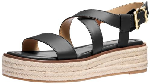 Michael Kors Sandales espadrilles Lynn pour femme, noir, 40.5 EU
