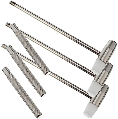 FELTECHELECTR 3pcs Mini Hammer for Watch Repair and Jewelry Crafting Portable Silver Tools Detachable Handle Lightweight Design for Projects and Precision Work