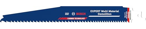 Bosch 3X Expert Multi Material Demolition S1169XHM Blade (for Wood with Metal, Construction Wood with Mortar and Nails, Length 225 mm, Professional Accessory Reciprocating Saw)