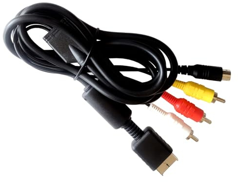 BUHCUWQB Cable S-Video de audio y vídeo para PS2/PS3, cable S-AV de 5.9 pies compatible con PlayStation 2/3