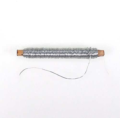 N/A 1 Rolle Wickeldraht verzinkt Silber Blumendraht Bindedraht a 100g 0,65mm