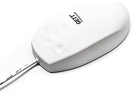 GETT KH24207 - Ratón (Ambidextro, Laser, USB, 1000 DPI, Blanco)