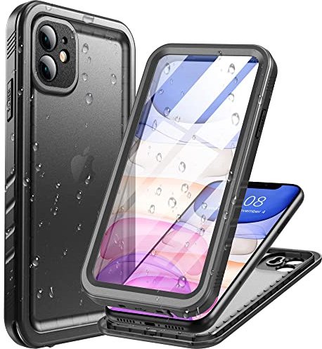 Cozycase for iPhone 11 Waterproof Shockproof Case with Screen/Camera Protector - Unbreakable/Heavy Duty/Front and Back Cover 【360 Full Body Protective】 Underwater Dustproof/Anti Dust Shock Hard Bumper