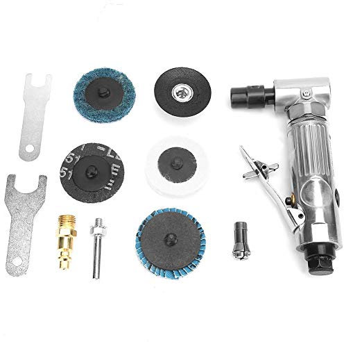 Amoladora neumática de 1/4 '', amoladora neumática industrial de 90 grados con disco de molienda de 2 pulgadas MBSP para rectificado, desbarbado