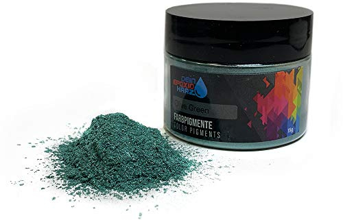 Epoxidharz Farbe | Epoxy-Pigmente | 15g | Perlglanz Metallic Farbpulver Pigment für Epoxidharz, Schmuck, Kunst, Tische, Schmuck, Malerei (Olive Green)