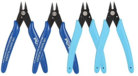 CYH 4 Piezas Alicates de Corte Diagonal, Precisión Alicate Cortador, Alicates Pelacables Pinzas para Electricista Cortador de Precisión de Corte Lateral Cortador de Alambre Corta Tijeras