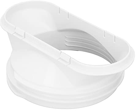 Buachois Conector de Tubo de Manguera de Aire Acondicionado, Conducto de Escape de Accesorio de Conector de Boquilla Plana, Portátil Adaptador de Manguera de Boca Plana para Tubo de Interfaz de AC