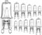AHEVO G9 Halogen Light Bulbs 60Watt 230Volt Bi-Pin 60W T4 for Chandeliers, Pendants, Cabinet Lights, Landscape Lights, Desk and Floor Lamps, Wall Sconces,Warm White 2700K, Dimmable (10Pack)