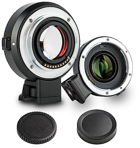 VILTROX EF-E II Auto Focus Lens Adapter 0.71x Focal Length Reducer Speed Booster for Canon EF Lens to Sony E Mount Camera A7 A9 A7R A7R2 A7R3 A7M2 A7M3 A7S A7S2 A5100 A6000 A6300 A6400 A6500