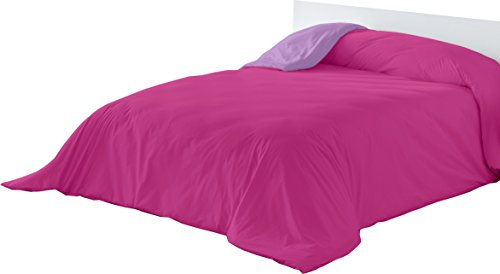 Lucena Cantos - Copripiumino UNI - Bicolore Fucsia/Viola, 300 x 270