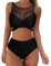 Summer Shirt Herren Damen-Bikini mit geteiltem Körper, einfarbig, Netzstoff, hohl, Schnürung, rückenfrei, sexy Bikini Fliegeruhr (Black, M)