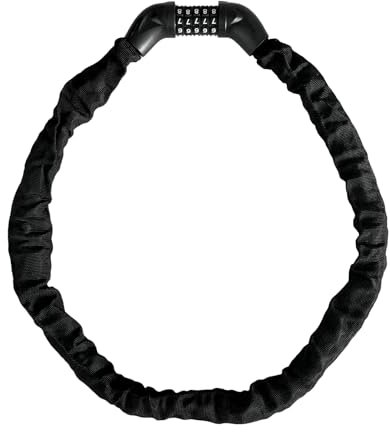 ZCYLPT Bike Lock Combination, 1.2m x 6mm Heavy Duty Bike Chain Lock with 5-Digit Resettable Code - High Security Cut Resistant Bicycle Lock for eBike, Motorcycle, Scooter, Gate & Door