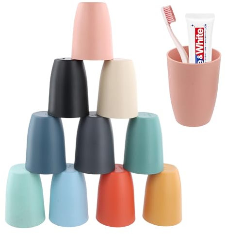 10 Pièces Gobelets en Plastique Réutilisables, Verre à Eau en Plastique Dur, Gobelets Camping pour Enfant Colorés, Tasse Plastique Incassable 320 ml, Gobelets de Pique Nique pour Cuisine Fêtes