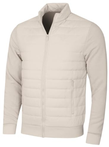 Calvin Klein Mens Hybrid Jacket - Parchment - L