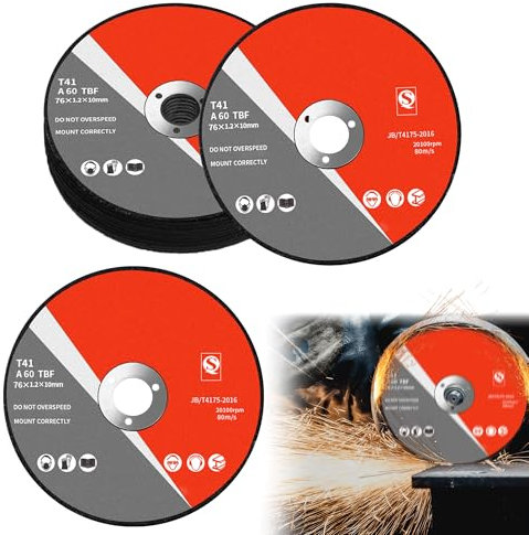 12PCS Cutting Disc Stainless Steel 76mm Cutting Disc Metal Cutting Discs Durable Angle Grinder Discs Ultra Thin Cut off Wheel Fast Precise Cutting Wheels Metal Grinding Wheels for Rotary Tool