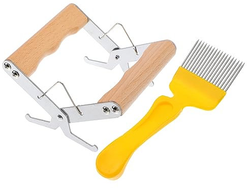 Toddmomy 1satz Edelstahl Beekeeping Rahmenclip Mit Holzgriff Und Entdeckungs- Hochwertige Imkerei Werkzeuge Für Effizientes Arbeiten Im Bienenstock