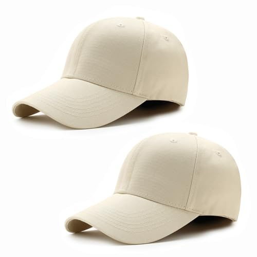 ATSNOSH 2 Piezas Gorra de Béisbol para Mujer/Hombre, Gorro Deportivo, Ajustable Sombrero para el Sol de Verano Estilo Deportes Clásicos Gorra con Visera, Sombrero Exterior
