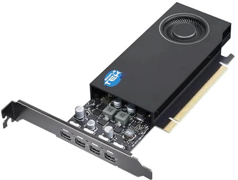SIMPLETEK - Professionelle 4 GB GDDR6 Workstation-Grafikkarte, 4 x Mini DisplayPort 1.4a Ausgänge, flaches Profil-Design, PCIe 4.0 x8 Schnittstelle