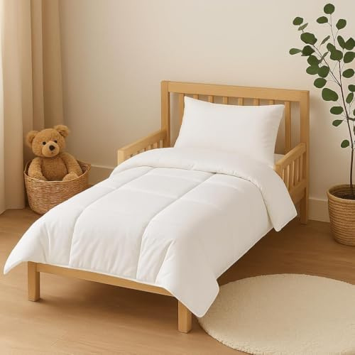 Cot Bed Duvet 120x150cm – Microfibre Anti-Allergy Toddler Duvet – Lightweight, Breathable & Ultra Soft Baby Quilt – All Season Comforter for Cot Beds & Kids (Cot Duvet - 9.0 Tog)