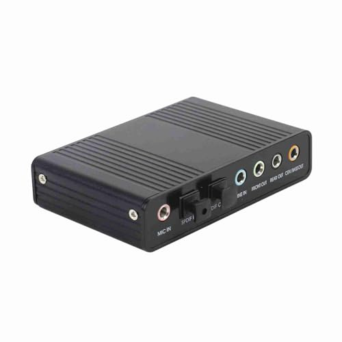 Bewinner Scheda audio esterna USB 5.1, scheda audio surround USB a 6 canali, adattatore audio ottico digitale SPDIF per computer portatile