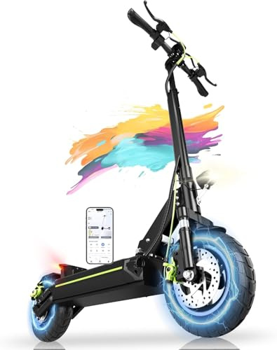 D5 Monopattino Elettrico Adulto, Autonomia 45km, Pneumatici Da 10 Pollici, Doppio Freni a Disco, Pieghevole per Città, Pendolarismo, TODIMART D5 Scooter Elettrico Adulti