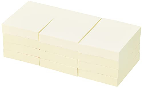 Gelbe Haftnotizen, 50 x 40mm, FSC-Siegel, 100 Blatt pro Block, 4x3 Blöcke pro Pack