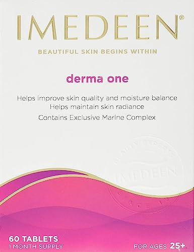 Imedeen Derma One Beauty & Skin Supplement - 60 Tablets - Supports Collagen Formation - Containing Vitamin C and Zinc - Improve Moisture Balance, Helping to Maintain Your Skin’s Radiance.