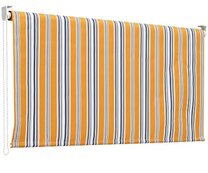 Linea Garden Friend Tenda da Sole A Caduta con Rullo in Alluminio E Copertura in Poliestere, Attacco A Soffitto, Giallo, ‎150 x 7 x 8 Cm