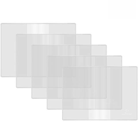 AMATHINGS 5X Reisepasshülle für den NEUEN Reisepass (ab April 2017), dokumentenecht und transparent in reißfester Schutzhülle. Schützt Ihren Pass vor Wasser, Staub und Schmutz