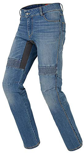 SPIDI, Furious PRO motorcykeljeans, motorcykeljeans för män med skydd, nötningsbeständiga och perforerade, med knäskydd, smal passform