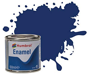 Humbrol Model Paint - AQ0015 No 15 Midnight Blue - Gloss Tinlet No 2 (50ml), Enamel Paints for Models, Plastic, Metal, Wood, Glass, Ceramics and More, Enamel Touch Up Paint - Paint Tin for Craft Kits