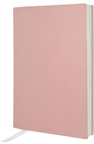 Heveer Bullet Notizbuch Grid Journal Rosa Tagebuch aus Weichem Leder Einband mit 148 Blatt A5 Dickes Papier für Täglich Notizen Planung