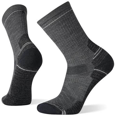 Smartwool Men's Hike Light Cushion Crew Hiking Socks, Medium Gray, L UK