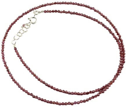 Granat Kette mit verlängerung Kette