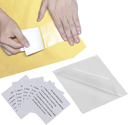 SZXMDKH Tent Repair Kit, 10 Pcs Air Bed Repair Patches - Clear Waterproof Puncture Repair Tape for Awnings, Inflatable Swimming Pools, Gazebo (7 x 7 cm)