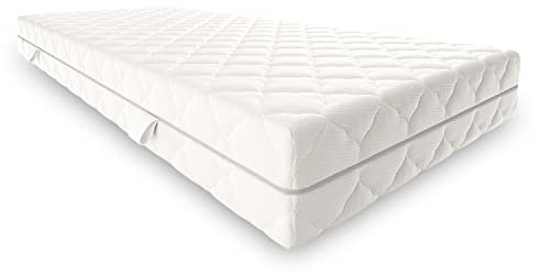 Mister Sandman Matratze 100x200, Taschenfederkernmatratze, Rollmatratze mit 7 Zonen Taschenfederkern, Matratze atmungsaktiv, H3 H2 21 cm hoch, 512 Federn, Federkernmatratze für Jede Schlafposition