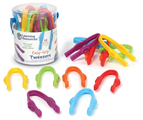 Learning Resources Pinzette a Presa Facile, età 2+, Giocattoli per abilità motorie Fini, Pinzette per Bambini, attività di apprendimento prescolare, Risorse per l'aula