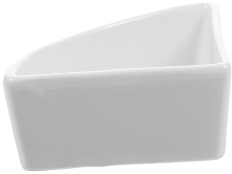 Supvox 1 Stück Keramik-hamsterschüssel Dreieckig Tierbedarf Wassernapf Für Hamster Empfindlicher Futternapf Weiß Robustes Material Leicht Zu Reinigen