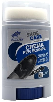 Crema nutritiva para zapatos de piel, emulsión natural con aceites y ceras vegetales, bálsamo para cuero y piel, protege del agua y la humedad – Ideal para zapatos, botas, bolsos y muebles, Negro