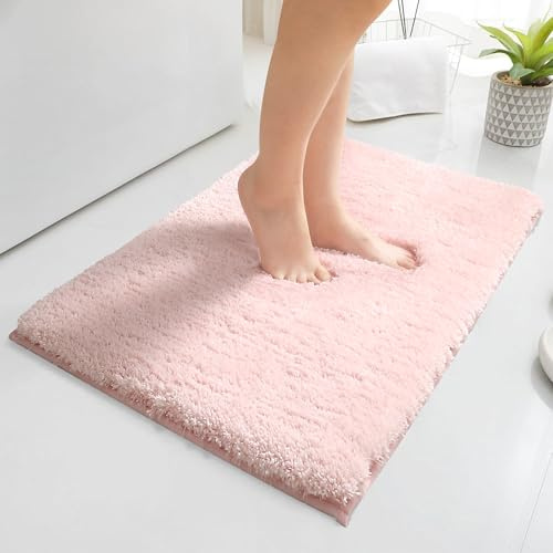 Baahrnom Microfibre Bath Mat 40 x 60 cm, Non Slip Bathroom Mat | Machine Washable Bathroom Rug Absorbent for Your Bath, Shower or Toilet