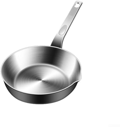 Mini sartén de acero inoxidable de 5.2 a 6.9 pulgadas con boquilla para freír huevos, derretir mantequilla y calentar salsas, funciona en cocinas de inducción de gas, herramienta de cocina que ahorra