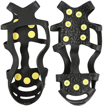 Grampones para Zapatos | Antideslizantes para Calzado | Grampones De Nieve con 9 Dientes - para Trabajo Exterior Desplazamientos Invierno Senderismo Caminata Escalada Alpinismo
